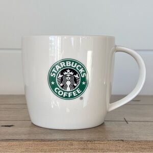 Starbucks White Ceramic logo Mug Collectible 12oz